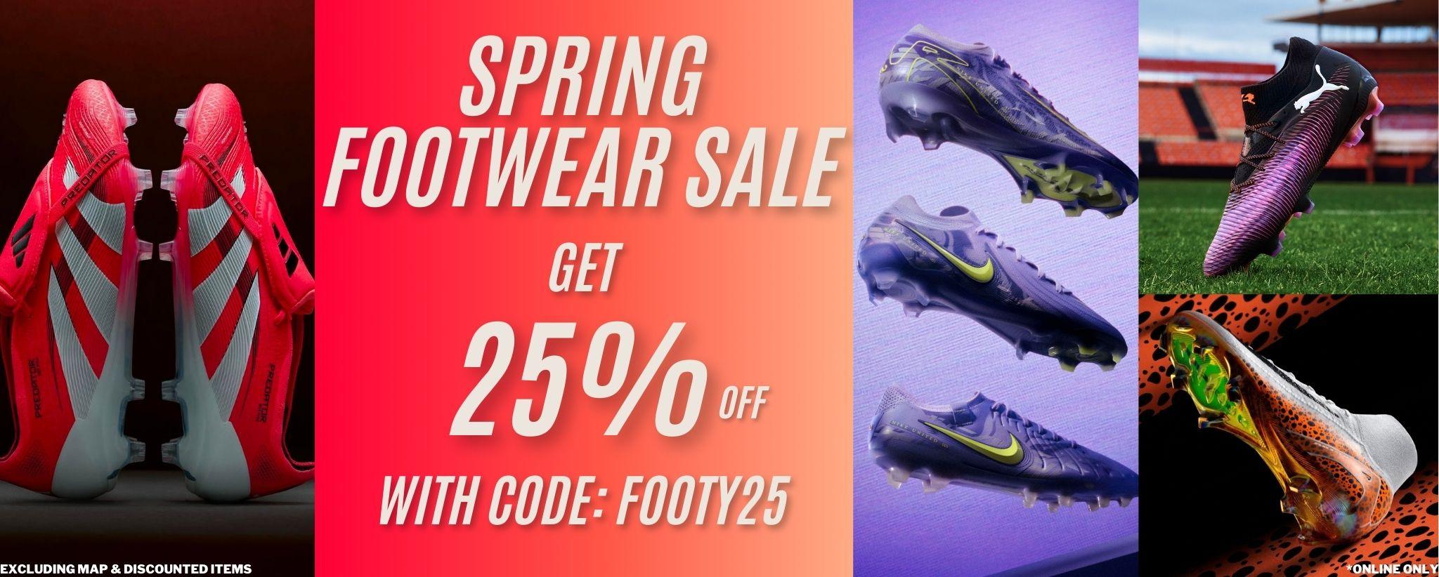 Spring Footwear Sale 25% Off